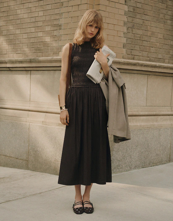 The Melody Smocked Midi Dress | Madewell