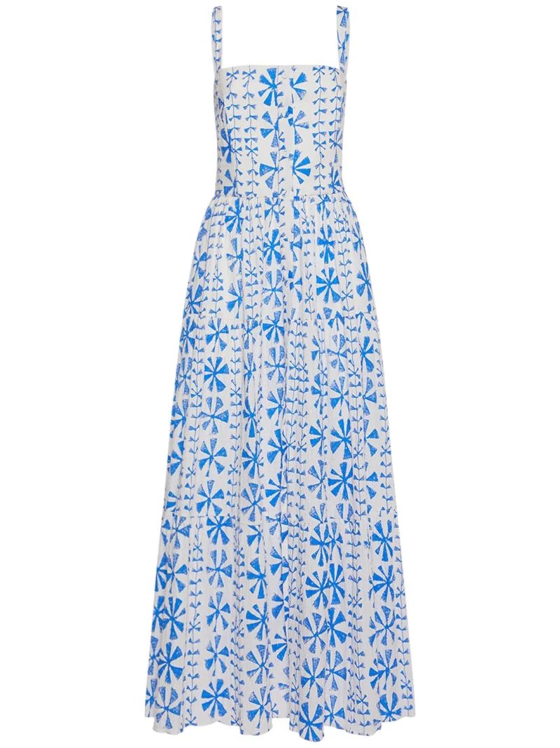 Jimena printed cotton midi dress - Borgo De Nor - Women | Luisaviaroma | Luisaviaroma
