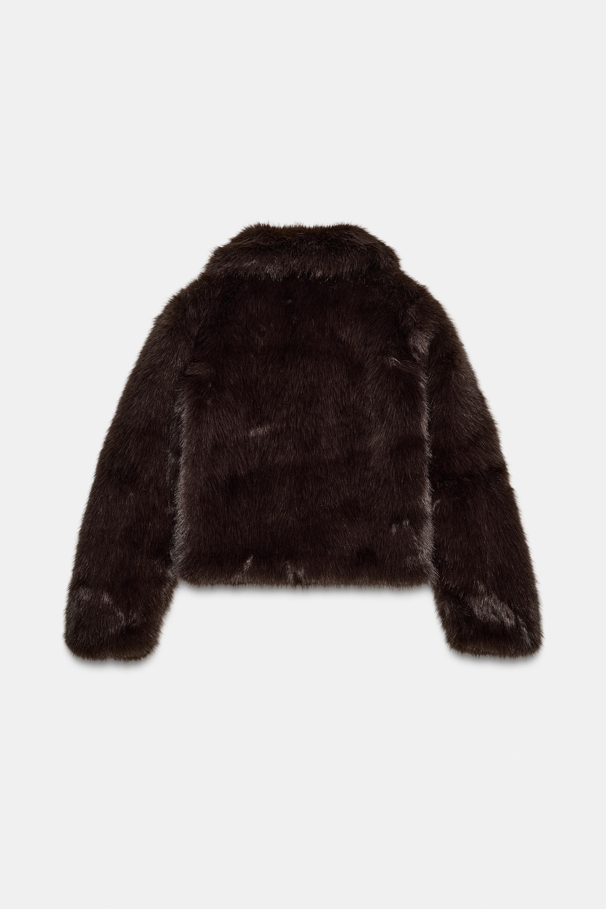 SHORT FAUX FUR COAT | Zara US