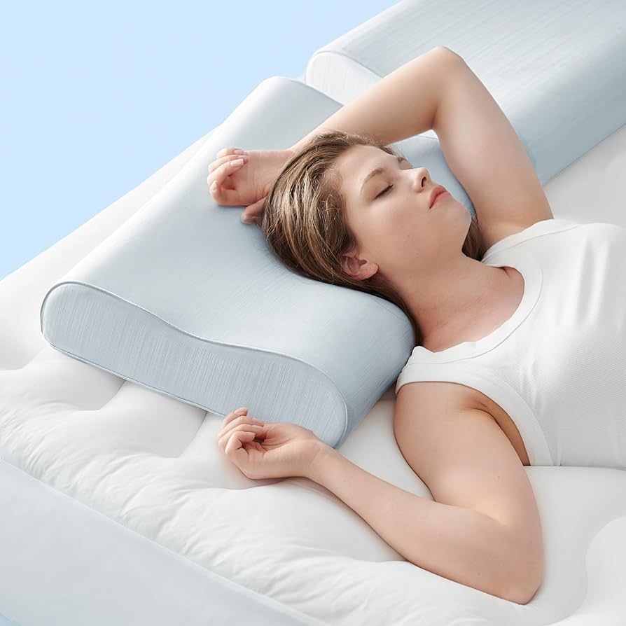 Bedsure Breescape Cervical Neck Pillow for Pain Relief - Contour Memory Foam Pillows for Sleeping... | Amazon (US)