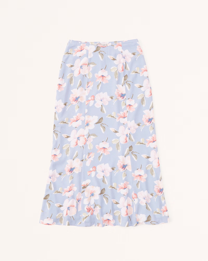 Women's Dipped Waist Midi Skirt | Women's Matching Sets | Abercrombie.com | Abercrombie & Fitch (US)