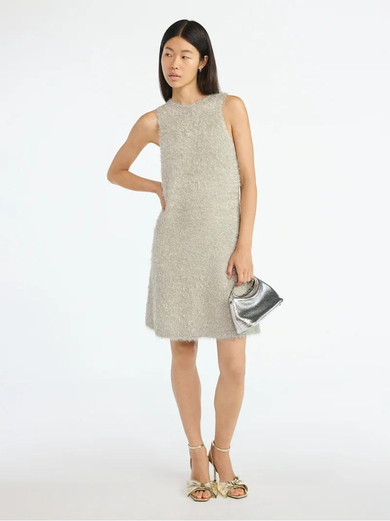 Scoop Women's Tinsel Sweater Mini Dress, Sizes XS-XXL | Walmart (US)