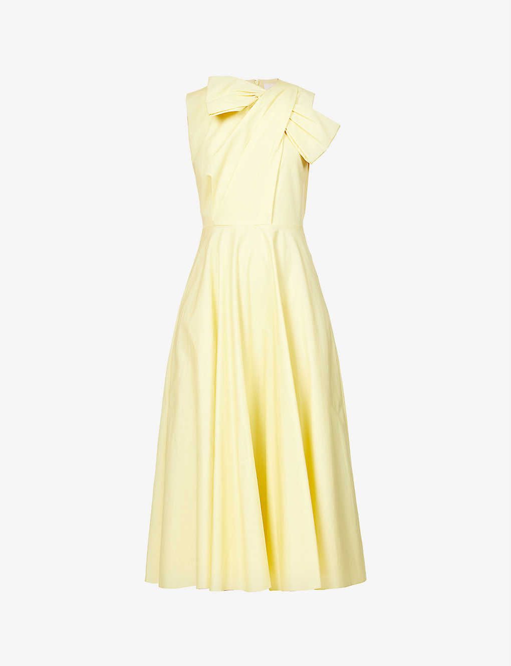 Brigitte bow-detailing cotton-poplin midi dress | Selfridges