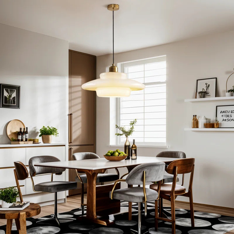 Mid Century Pendant Lamp Gold Nordic | Wayfair North America