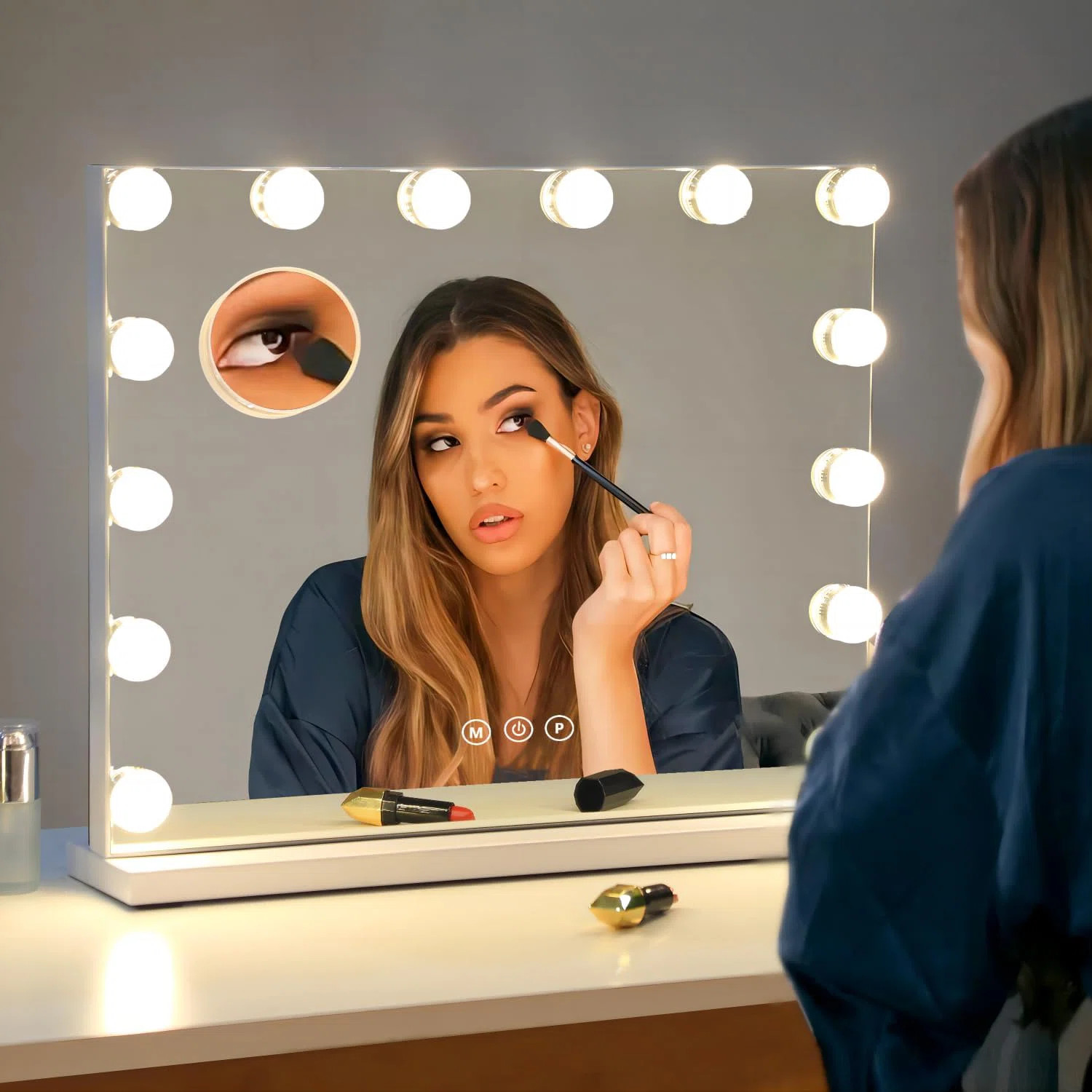 LED Vanity Mirror With Lights - Dimmable Makeup Mirror With 3 Color Modes, Touch Control, 10X Mag... | Wayfair North America