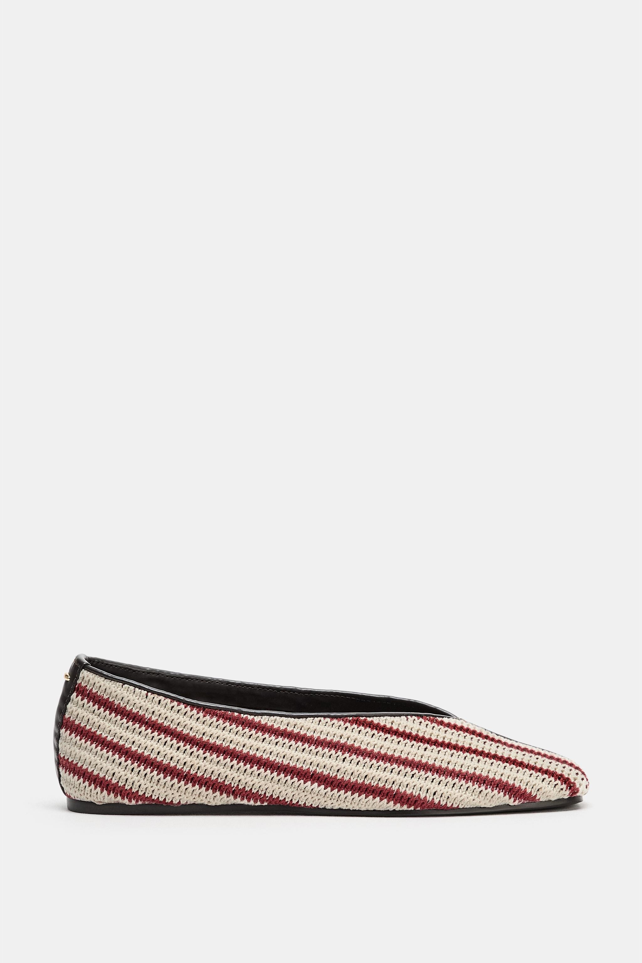 STRIPED BALLET FLATS | Zara US