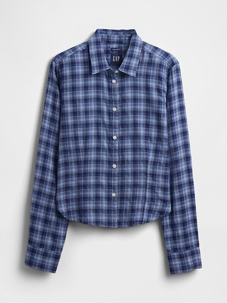 Flannel Fitted Plaid Shirt | Gap (US)