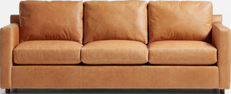 Barrett II Leather 3 Seat Sofa + Reviews | Crate & Barrel | Crate & Barrel
