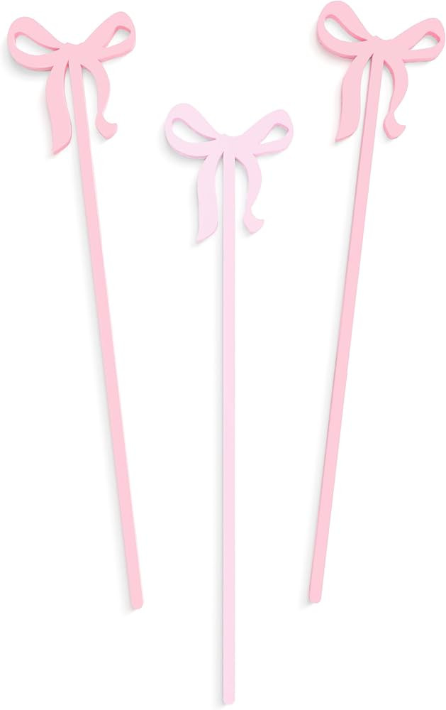 The Cotton & Canvas Co. Coquette Bow Acrylic Drink Stirrers, Cocktail Stick, Swizzle Stick, Girl'... | Amazon (US)