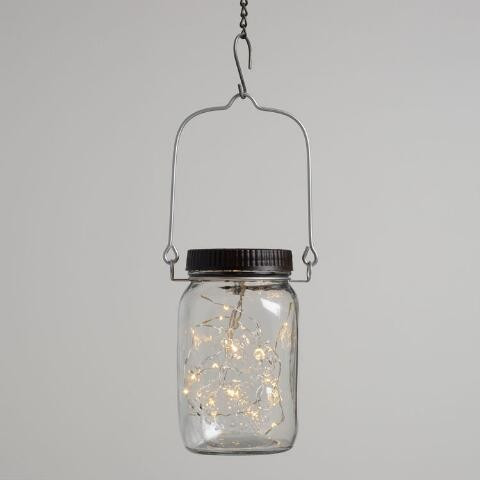 Firefly Solar LED Mason Jar Lantern | World Market