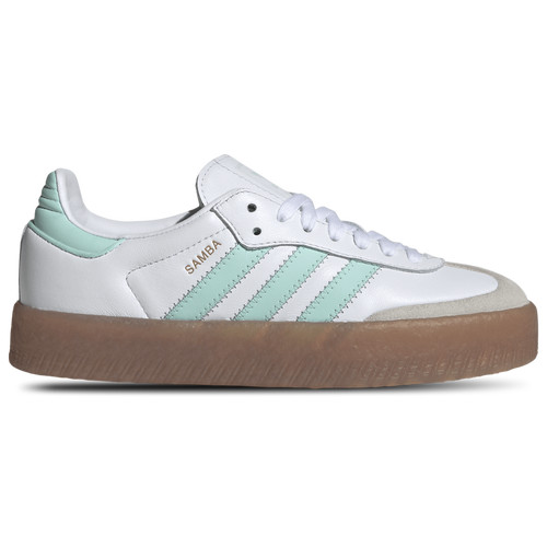 adidas adidas Originals Sambae - Girls' Grade School White/Clear Mint/Metallic Gold Size 04.0 | Kids Foot Locker (US)