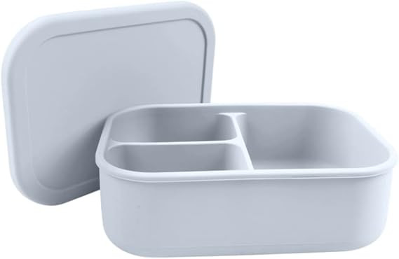 Dreamroo Reusable 3 Compartment Silicone Bento Box Lunch Container for Adults and Kids - Microwav... | Amazon (US)