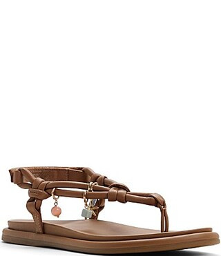 Sperry Women's Isla Leather Charm Ornamented T-Bar Flat Sandals -  7.5 | Dillard's