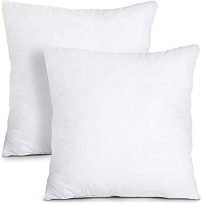 Utopia Bedding Throw Pillows Insert (Pack of 2, White) - 18 x 18 Inches Bed and Couch Pillows - I... | Amazon (US)