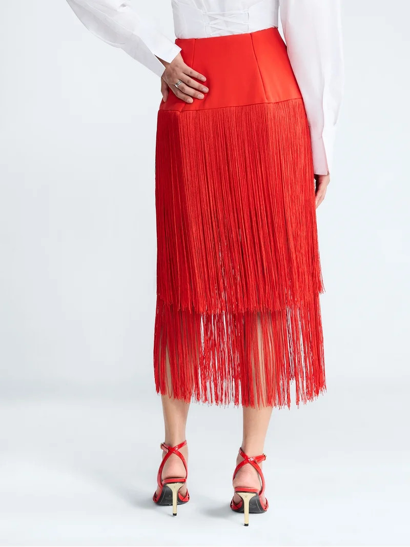 Devil Wears Prada Scoop Collection Women's and Women's Plus Fringe Skirt, Sizes 0-26W | Walmart (US)