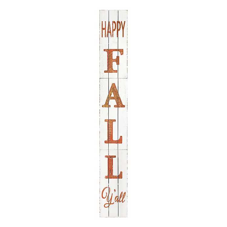 White Happy Fall Y'all Porch Board | Kirkland's Home