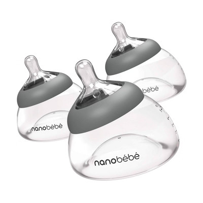 nanobebe Breast Milk Baby Bottle - Gray - 3pk | Target