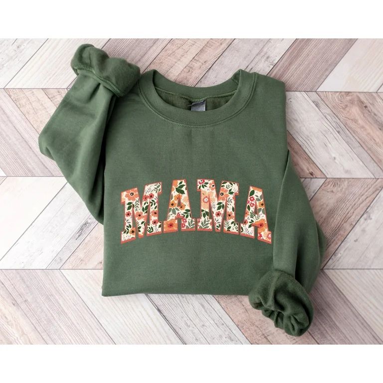 Floral Mama Sweatshirt and Hoodie, Cute Mom Sweatshirt, Mother's Day Gift, Mommy Shirt, New Mom G... | Walmart (US)