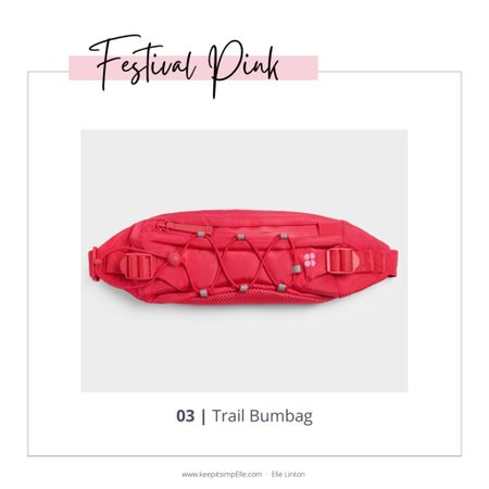 Last but not least in my festival pink picks is this bumbag. Perfect to stash bits and bobs when you’re on the trails or just out and about. Oh and of course it won’t look out of place at your summer festival, right?! 

#LTKeurope #LTKstyletip #LTKSeasonal