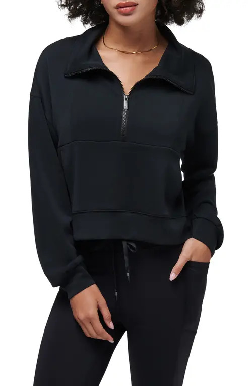 TravisMathew Skyloft Half Zip Top in Black at Nordstrom, Size Medium | Nordstrom