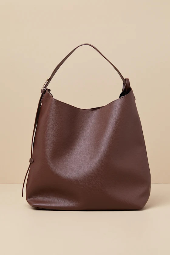 Tienna Brown Tote Bag $58 | Lulus