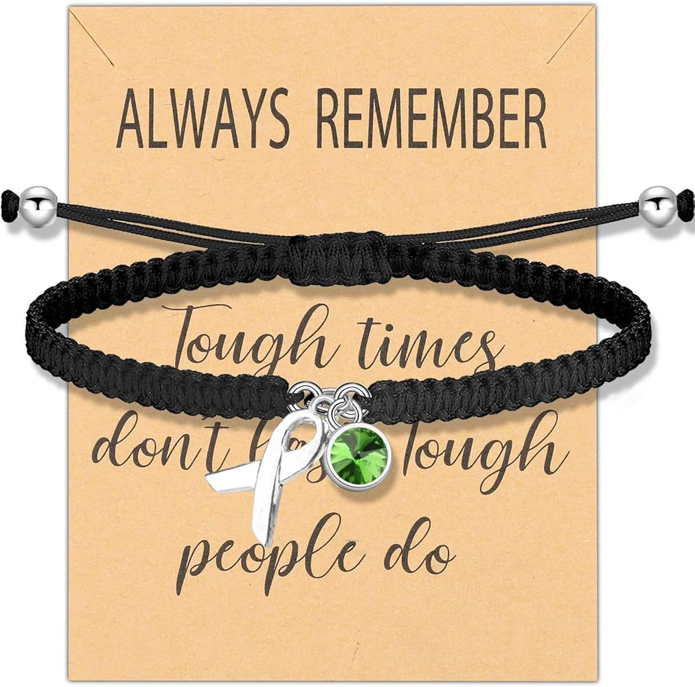 CENWA Green Ribbon Awareness Adjustable Bracelet Gift for Lymphoma/Lyme Disease/Mental Illness/Bi... | Amazon (US)
