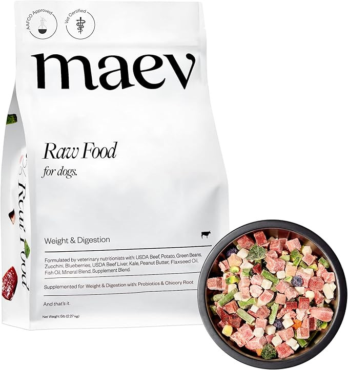 Maev Raw Dog Food, Better Than Freeze Dried Dog Food, Flash Frozen with Lean Beef Protein, Vitami... | Amazon (US)