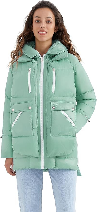 Orolay Women's Sherpa Jacket Thickened Puffer Down Coat Fuzzy Fleece Jacket | Amazon (US)