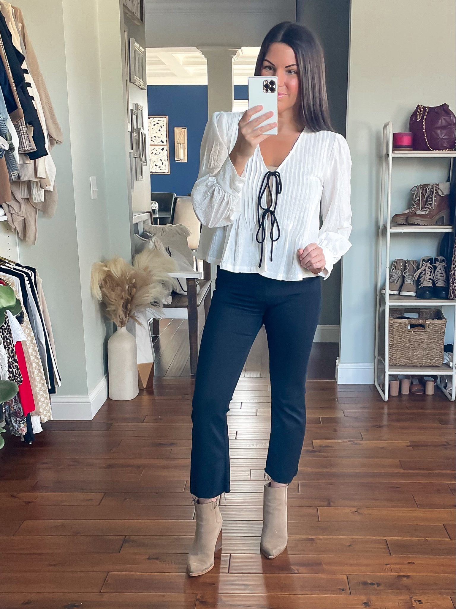 Vici tie front top 
Spring fashion 

#LTKStyleTip #LTKxVICI #LTKSaleAlert