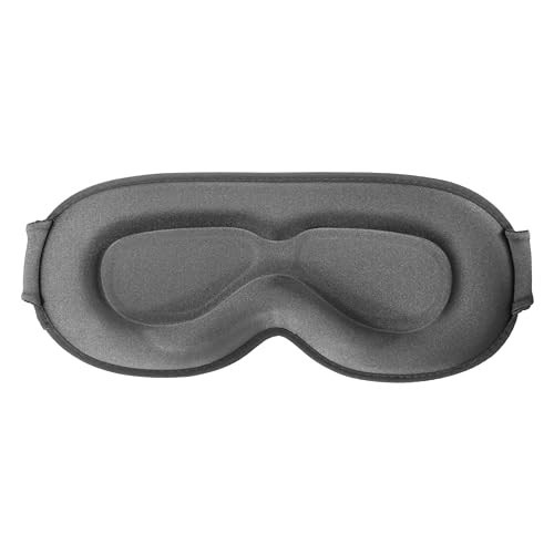 Sleep Eye Mask for Side Sleeper, Lash Extensions 3D Contoured Cup Sleeping Mask for Men Women, Travel Blackout Night Blindfold Eye Shade Cover with Adjustable Strap (Grey-Side Sleeper) | Amazon (US)