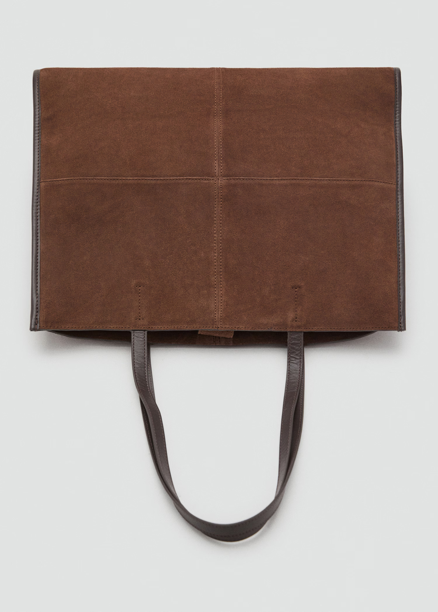Suede leather shopper bag | MANGO (UK)