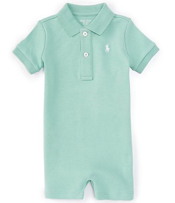 Baby Boys 3-12 Months Short-Sleeve Interlock Shortall | Dillard's