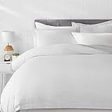 Amazon Basics Light-Weight Microfiber Duvet Cover Set with Snap Buttons - King, Grey Crosshatch | Amazon (US)