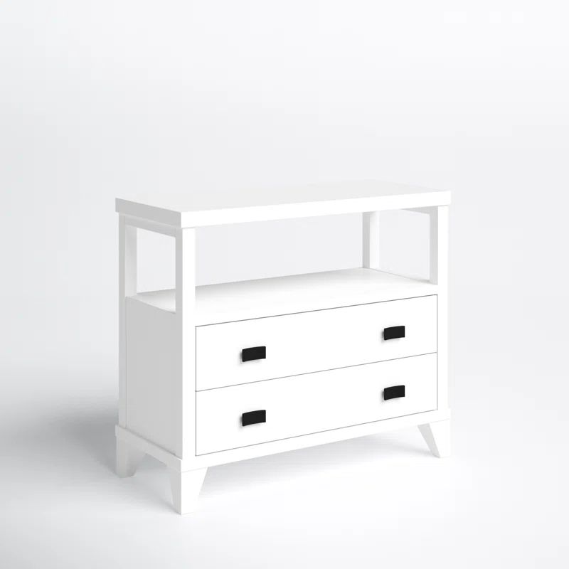 Wilson 2 Drawer 34" W Solid Wood Dresser | Wayfair Professional
