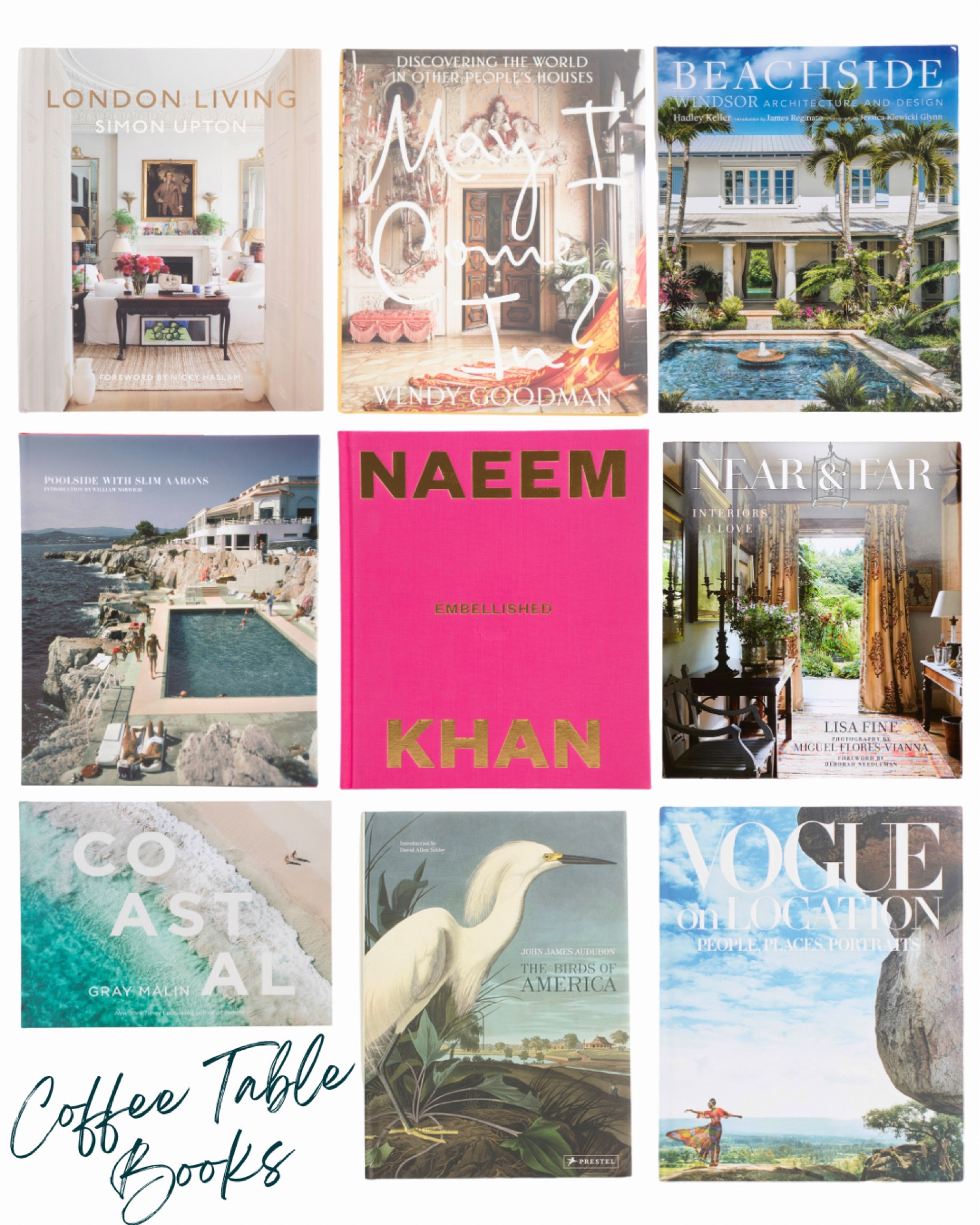 Marshall's Coffee Table Books! 

These books are a cute and affordable way to elevate your space! Stack them with a candle or a trinket tray on top. 🤍 

Slim Aaron's - VOGUE - Audubon - London Living - Gray Malin - India Hicks 

#LTKstyletip #LTKhome #LTKfindsunder100