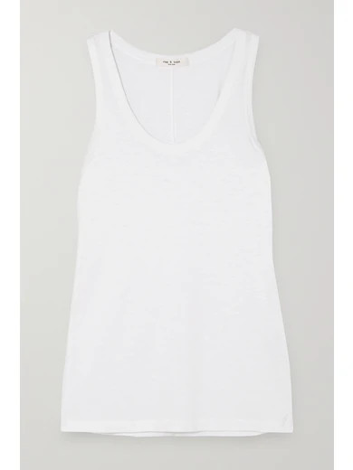 rag & bone - Slub Stretch-pima Cotton-jersey Tank - White | NET-A-PORTER (US)