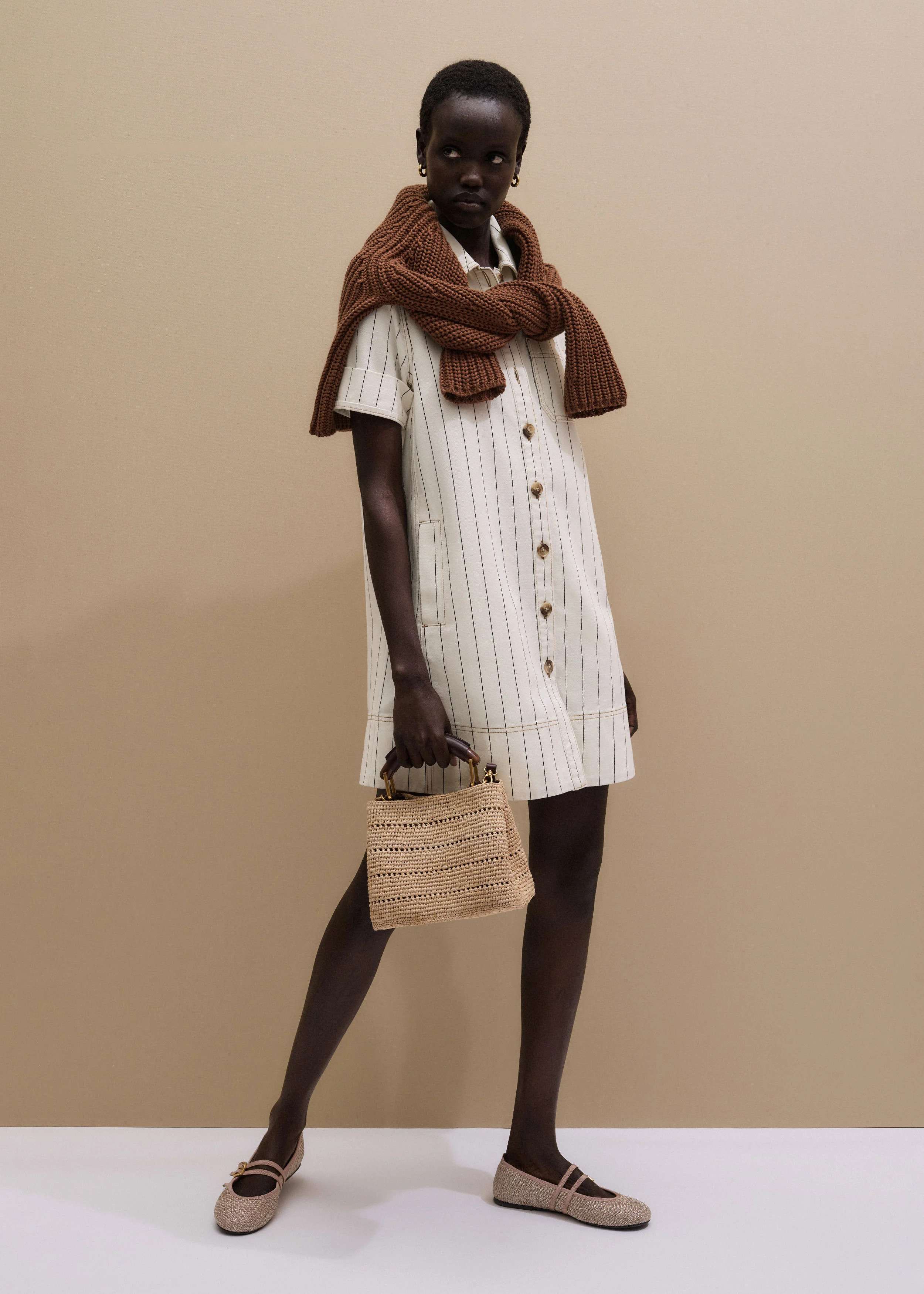 A-Line Mini Dress Midweight Denim | ME+EM Global (Excluding US)