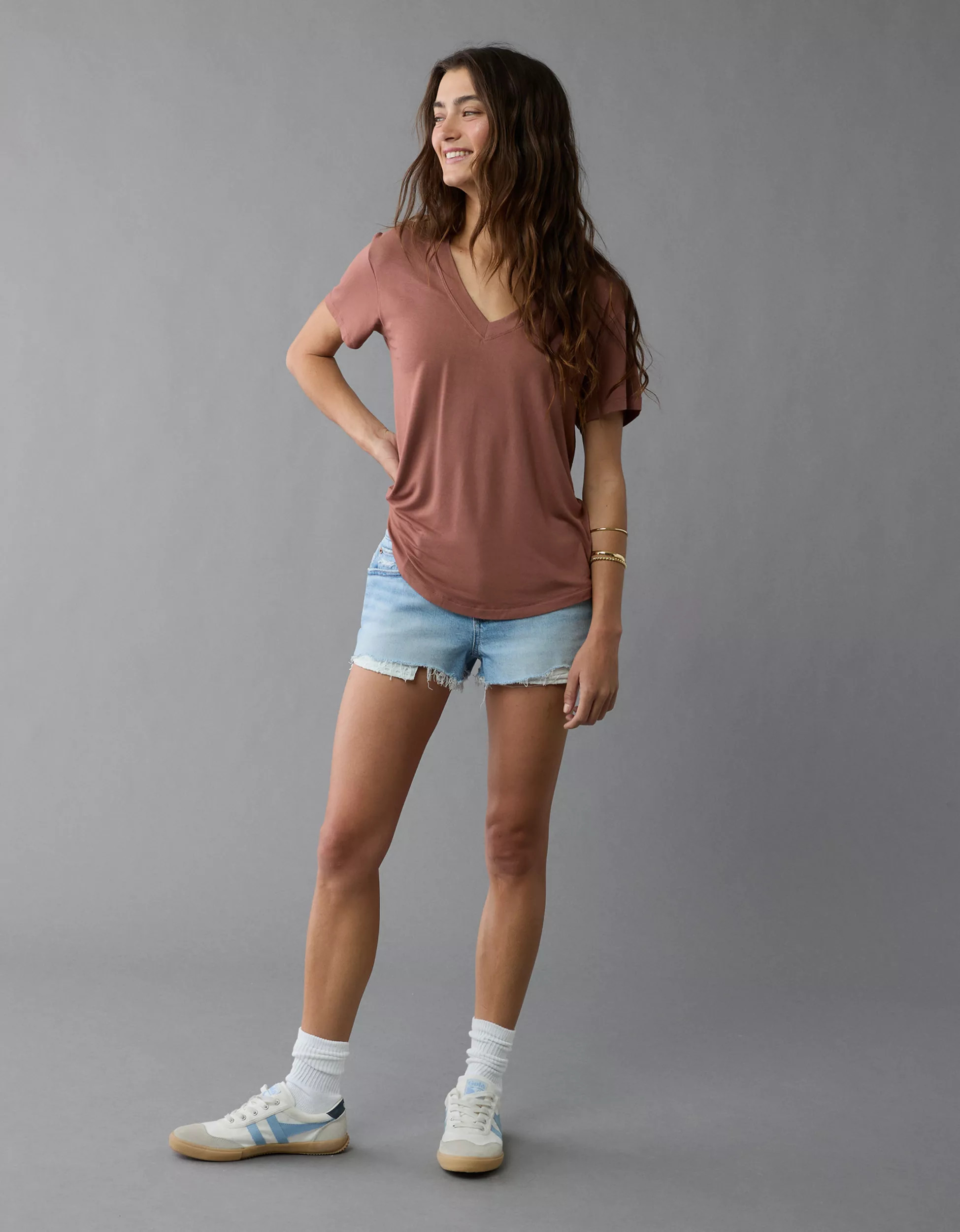 AE Soft & Sexy V-Neck T-Shirt | American Eagle Outfitters (US & CA)