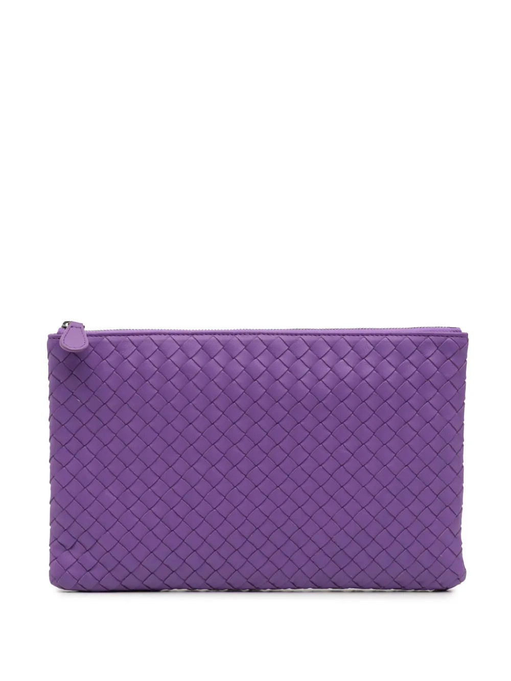 Bottega Veneta Pre-Owned 2013-2025 Nappa Intrecciato Clutch Bag | Purple | FARFETCH | Farfetch Global