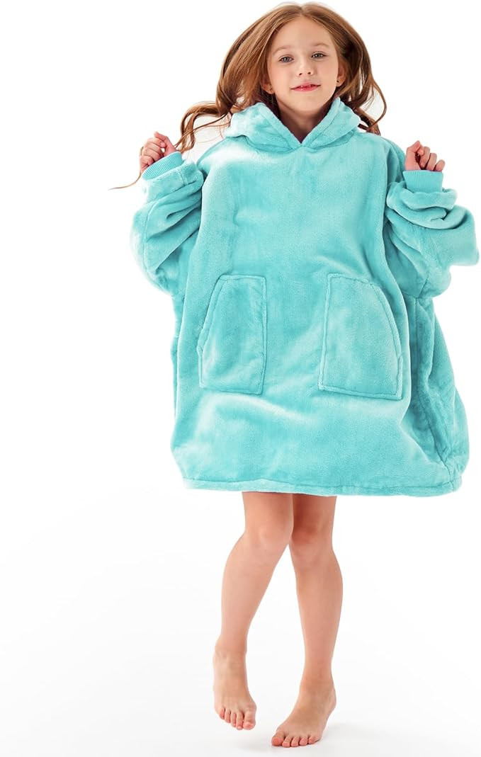 Aemicion Wearable Blanket Hoodie for Kids Super Soft Warm Oversized Hooded Blanket Sweatshirt Hoo... | Amazon (US)