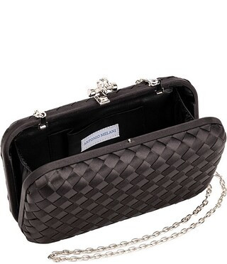 Antonio Melani Mini Weave Minaudiere Silver Metal Clutch | Dillard's | Dillard's