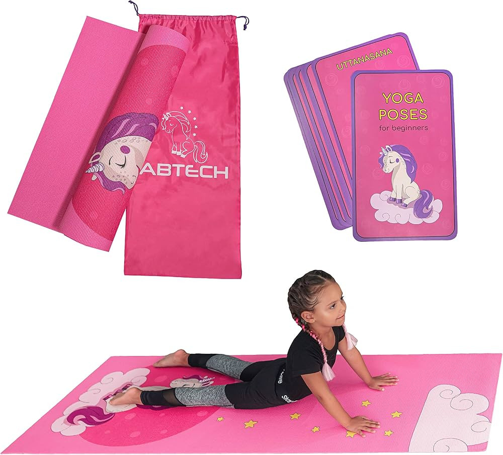 Kids Yoga Mat Set for Boys & Girls - Doll, Unicorn, Mermaid, Panda, Dinosaur and UnderWater - Che... | Amazon (US)