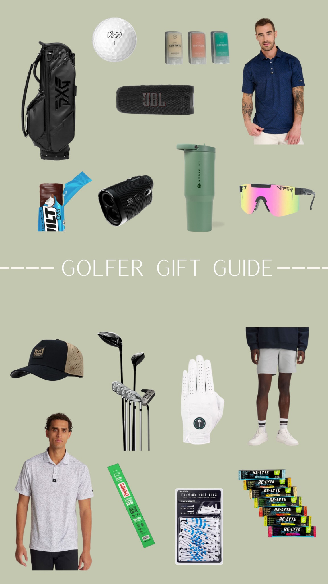 Golfer Gift Guide
Codes:
Clean Simple Eats - KAT for 10% Off
Hydrojug - kat10 for 10% Off Meadow and Bark - KAT15

#LTKMens #LTKHoliday #LTKGiftGuide