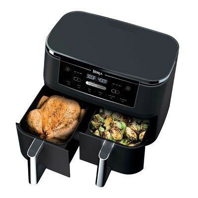 Refurbished: Ninja R-AD300CO Foodi 6-in-1 10-qt. XL 2-Basket Air Fryer with DualZone Technology, Black – Manufacturer Refurbished | Target