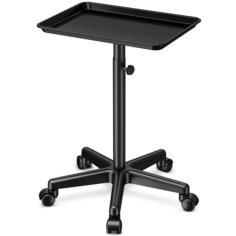 Salon Tray on Wheels - Premium Aluminum Tattoo Tray Rolling Trolley - Adjustable Salon Service Ro... | Amazon (US)