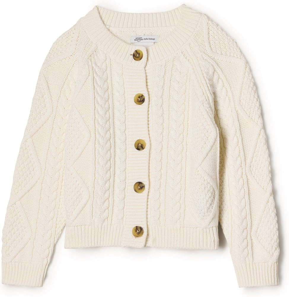 Amazon Essentials x Sofia Grainge Unisex Toddlers and Babies' Fisherman Cardigan Sweater | Amazon (US)