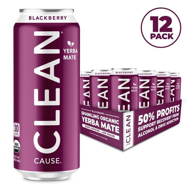 Clean Cause  8.4 oz Organic Blackberry Yerba Mate | Walmart (US)