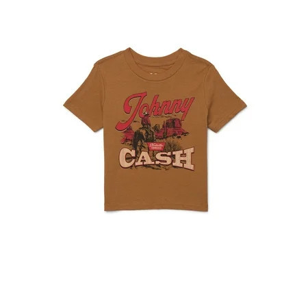 Johnny Cash On Tour Toddler Crewneck Tee with Short Sleeves, Sizes 12M-5T | Walmart (US)