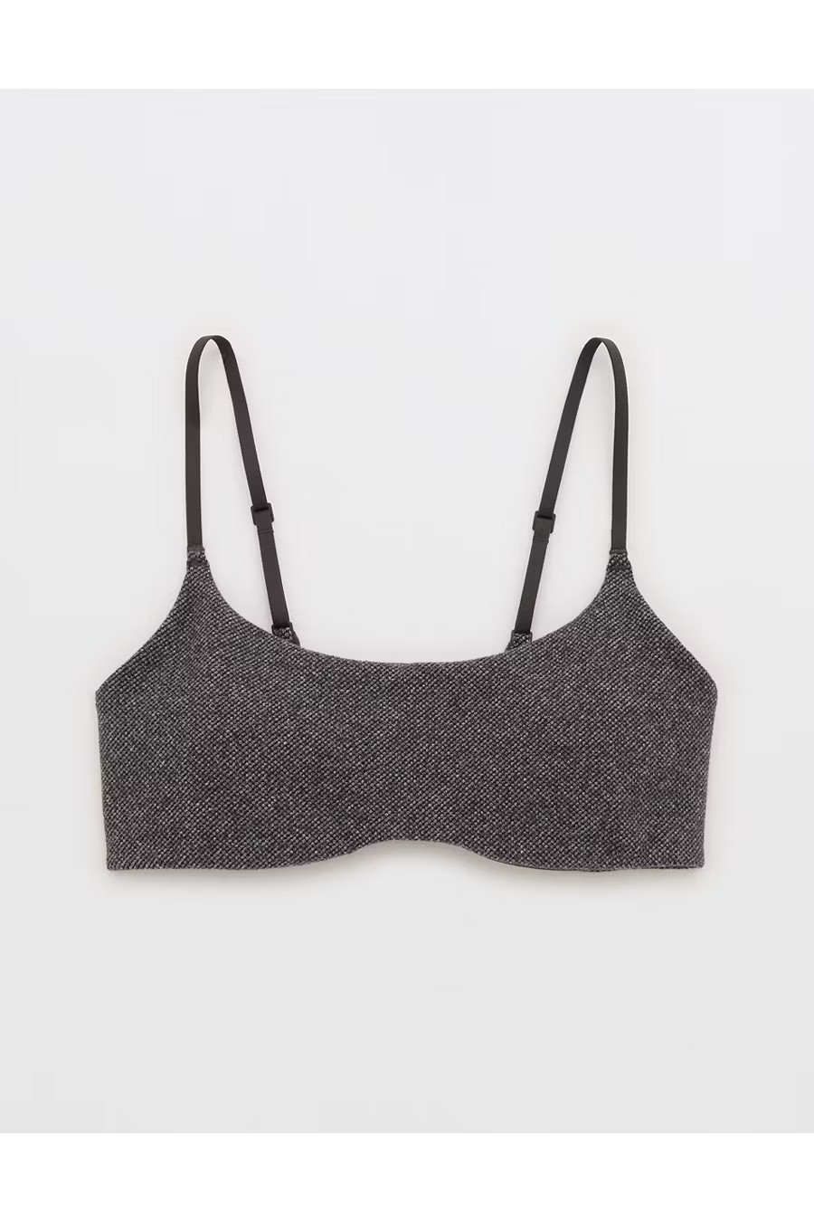 OFFLINE By Aerie Jacquard Twill Curved Band Sports Bra Women's Gray Marl XXS | Aerie