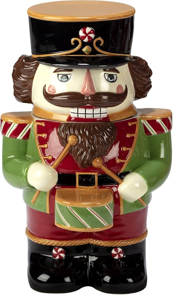 Certified International Holiday Magic Nutcracker 3-D Cookie Jar, 56 oz, Multicolor | Amazon (US)